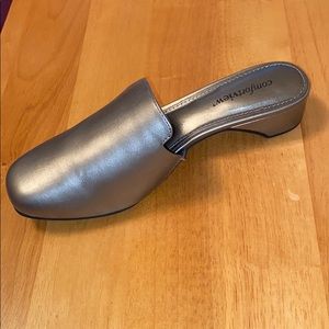 Gunmetal/Silver Mules BRAND NEW